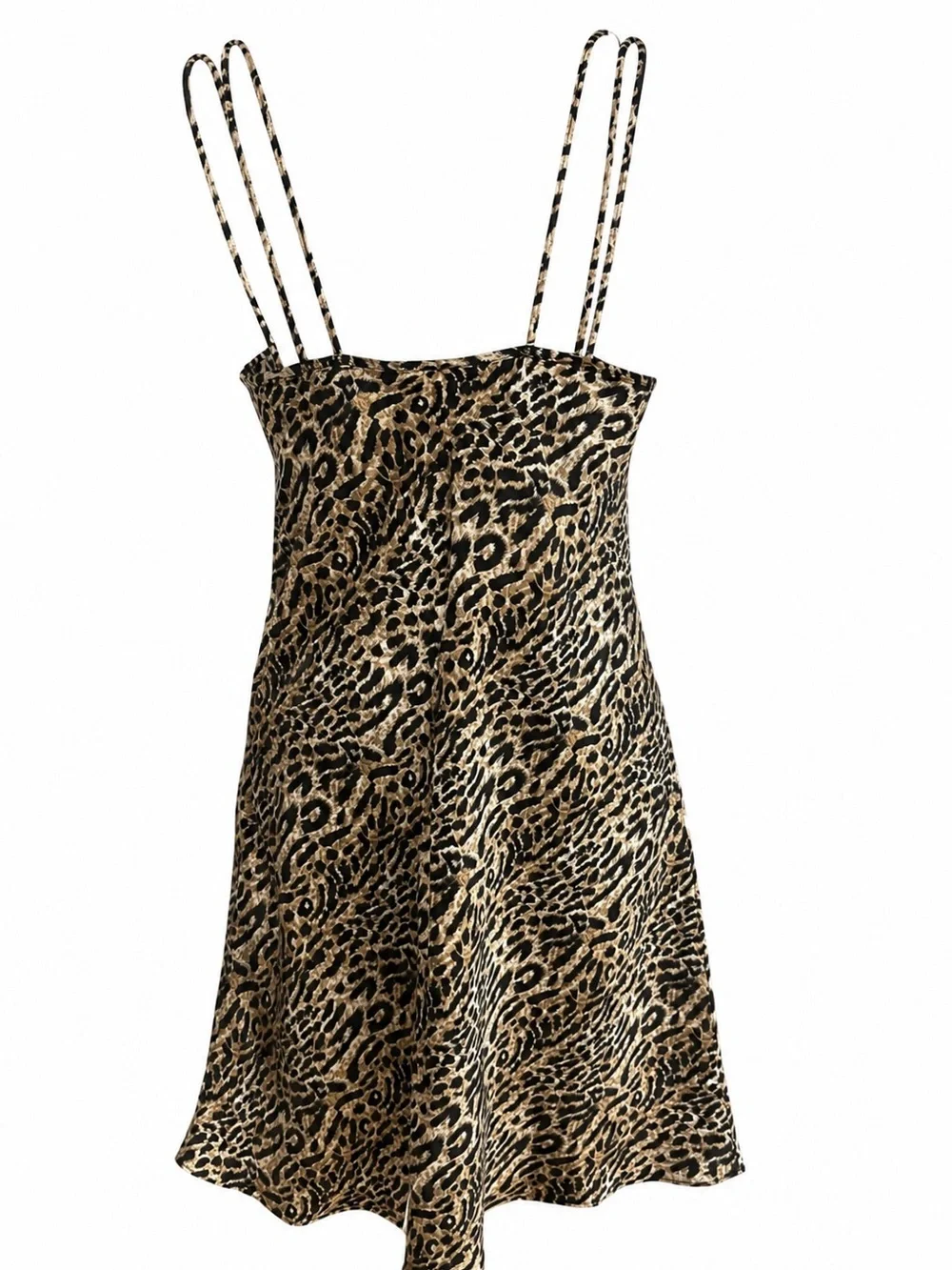 Delicates Leopard Print Satin Chemise Nightgown | Petite Medium